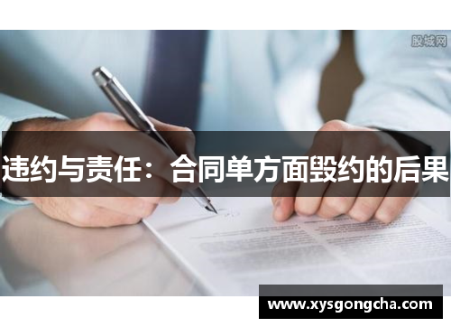 违约与责任：合同单方面毁约的后果